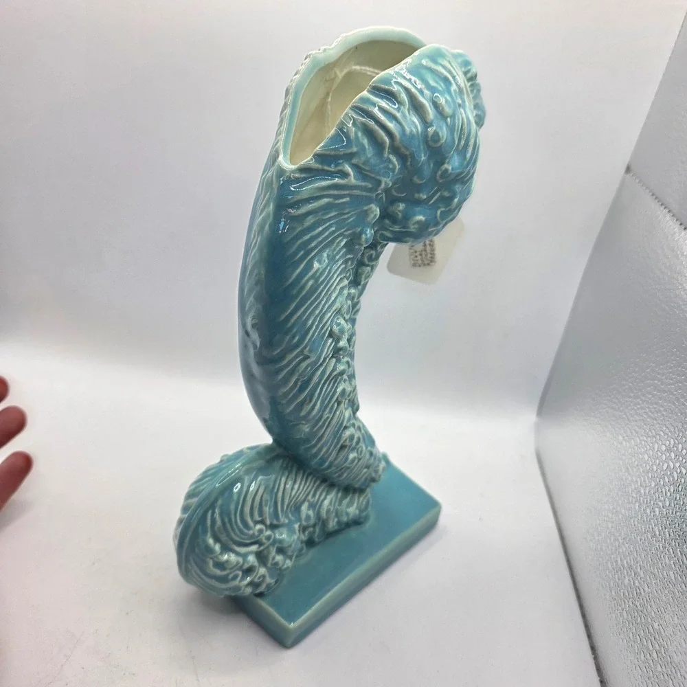 Vintage Royal Haeger Turquoise Figural Bird Vase MCM Art Pottery USA
